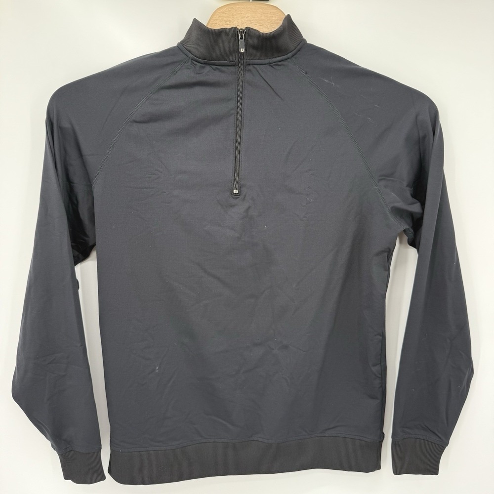 FootJoy Pullover Men Medium Black Quarter Zip Mock Neck Raglan Sleeve Golf Sport